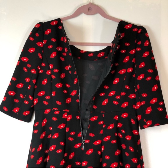 Only Love Urbanized Betty Red Lip Print Mini Dress - Picture 8 of 10
